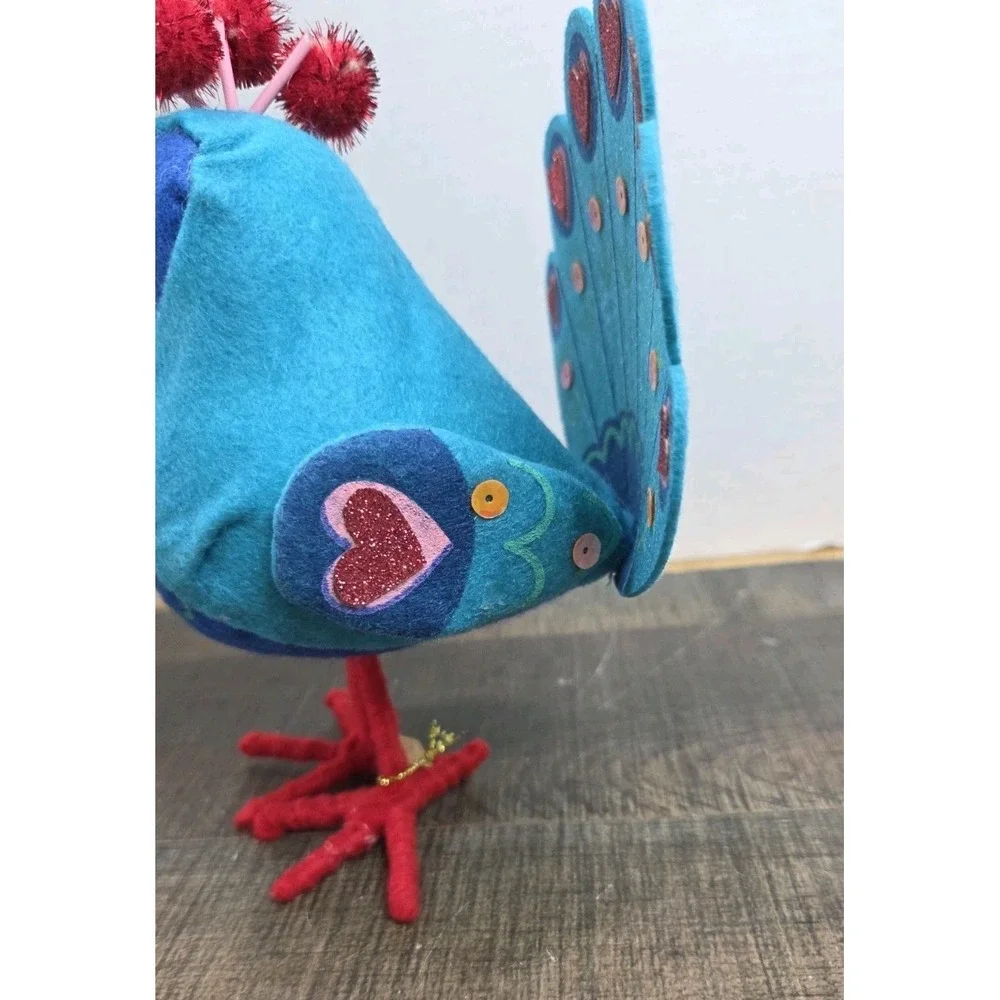 Featherly Friends Felt Blue Bird Valentines 2020 Peabo Peacock MISSING SEQUINS